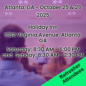 Dr Weigand's Course Refresher Rate (Returning Students Only)